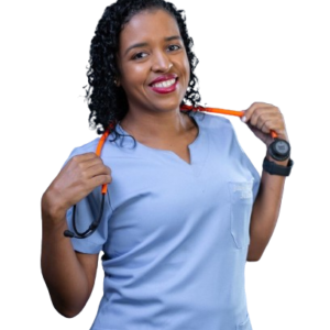 Pijama Cirúrgico Feminino  Azul Bebê em Two Way