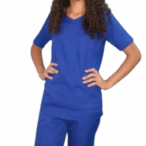 Pijama Cirúrgico Feminino Azul Royal Em Two Way