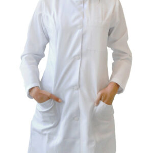 Jaleco Feminino Gola Padre Branco em Two Way