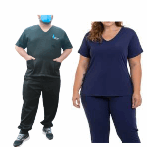 Pijama Cirúrgico Plus Size Unissex Azul Marinho em Two Way