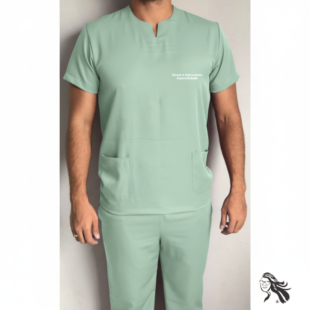 Pijama Cirúrgico Masculino Jeane Verde Claro