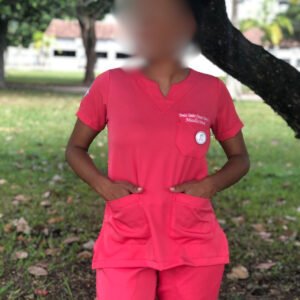 Pijama Cirúrgico Feminino ROSA PINK com elastano